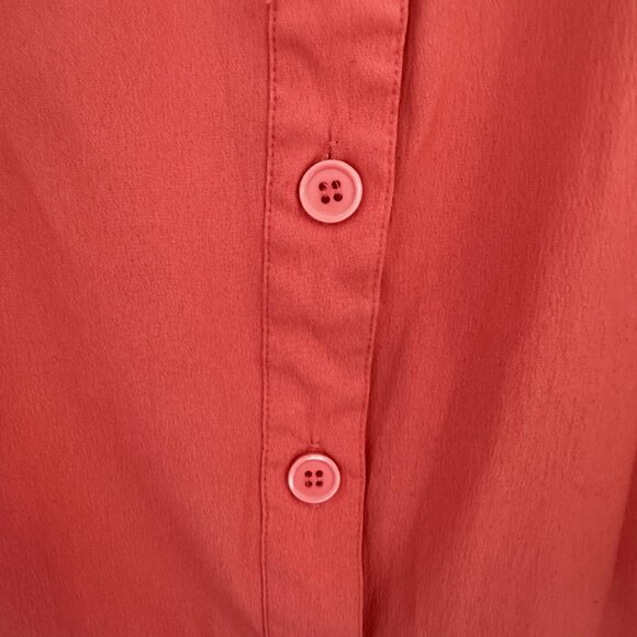 Maggie Barnes Shirt‎ Womens 3X Candy Pink Button Front 3/4 Sleeve Office Party - Picture 5 of 11